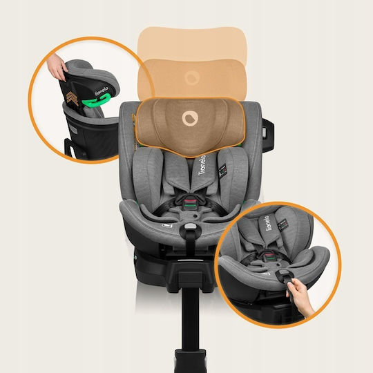 Lionelo Harmony Baby Car Seat i-Size with Isofix Red Brick Bamboo 0-36 kg