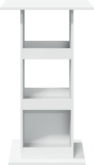 Square Bar Table Wooden White 60x60x102cm