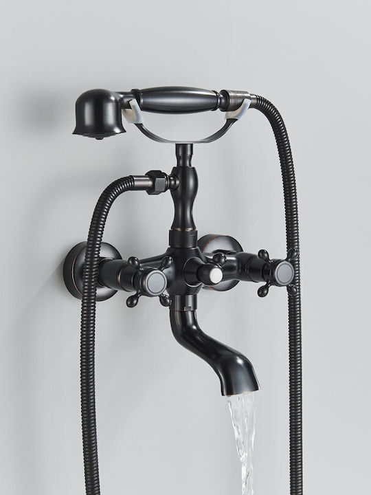 Mischung Bade- / Duscharmatur Badewanne Komplettes Set Schwarz