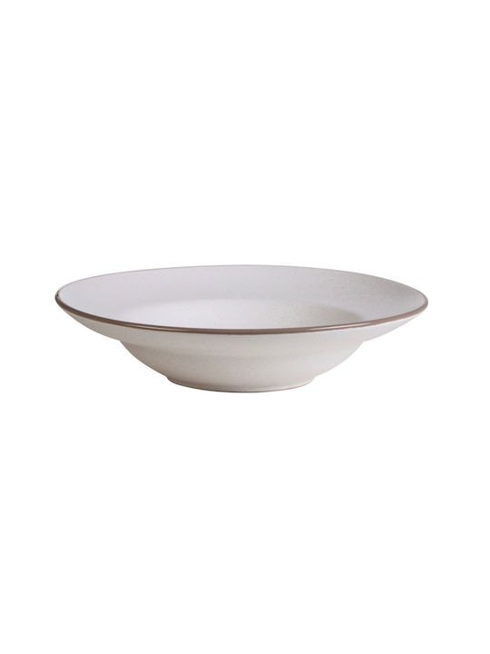 GTSA Frost Plate Soup Ceramic Gray with Diameter 27cm