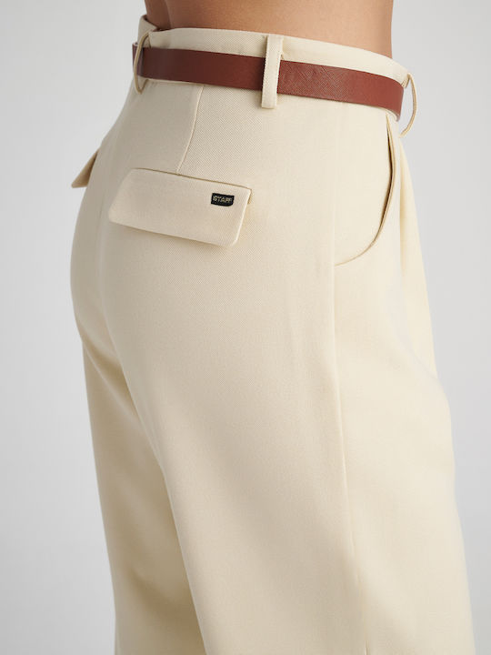 Pant Dama Tesatura Pantaloni Sub-white