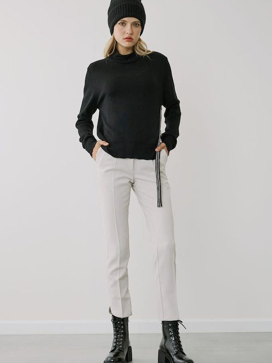 Belle Femme Femei Tesatura Pantaloni Light Grey