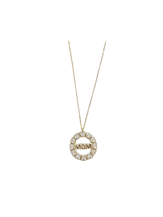 Prince Silvero Necklace Mum from Gold Plated Silver with Zircon