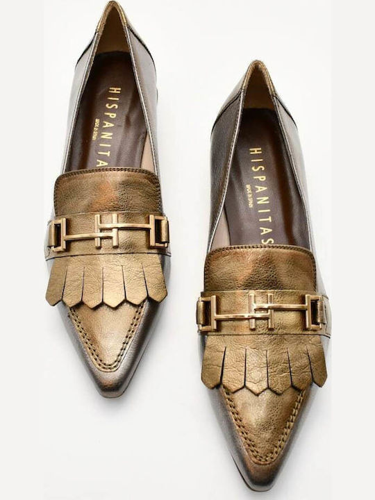 Leather Pointed Toe Multicolour Low Heels