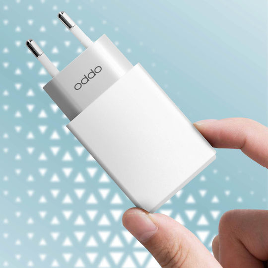 Oppo Φορτιστής με Θύρα USB-A και Καλώδιο USB-C 10W Λευκός