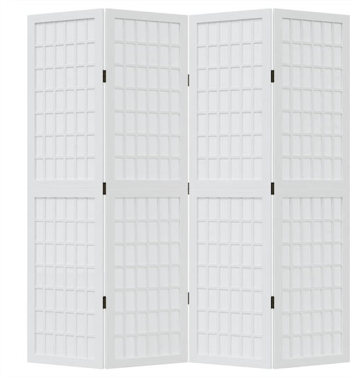 vidaXL Dekorativer Raumteiler Hölzernes mit 4 Paneelen 140x160cm