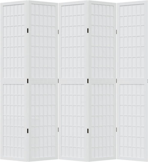 vidaXL Decorativ Paravan Lemn cu 5 Panouri 175x200cm