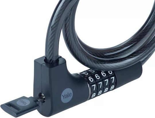 Yale Bicycle Cable Lock with Combination / Key Black