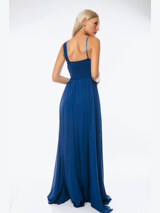 Sommer Maxi Abendkleid Blau Rüa