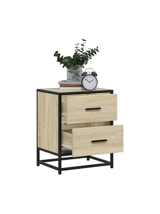 Wooden Sonoma Oak Bedside Tables 2 Pieces 40x31x50cm