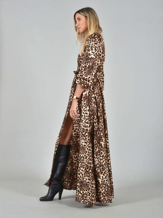 Belle Femme Maxi Dress Wrap Camel