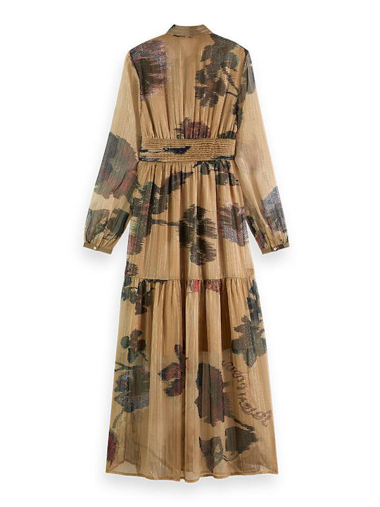 Scotch & Soda Maxi Evening Dress Military