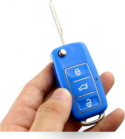 Carcasă cheie auto cu lamă cu 3 butoane pentru VW / Scaun / Skoda