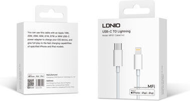 Ldnio Mfi01 Charging Cable for Apple Devices