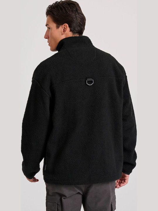 Men's Fleece Hooded Jacket Black