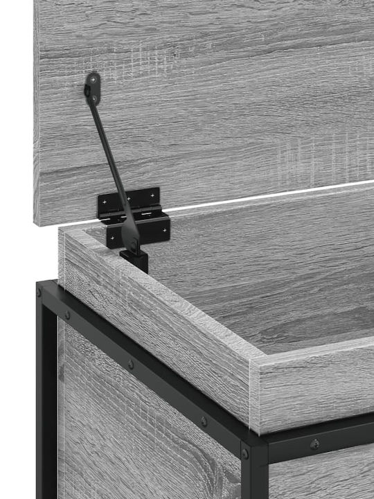 vidaXL Wooden Decorative Trunk Gray 100x40x51.5cm