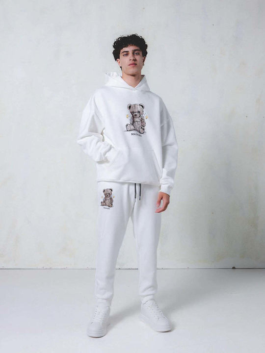 Sweatshirt with Hood White