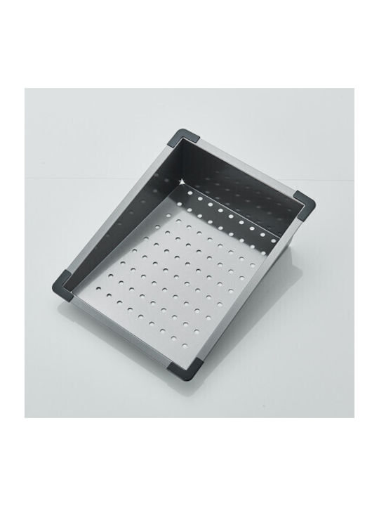 Ένθετος Νεροχύτης Inox με Μπαταρία Μ60xΠ45cm Μαύρος