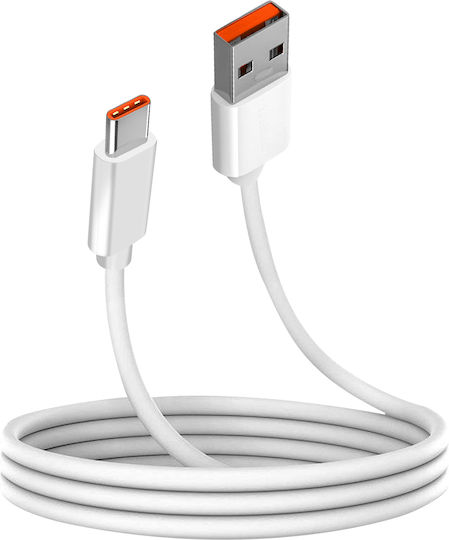 Original Oppo Supervooc 65W Weiß 1m USB zu USB-C Kabel