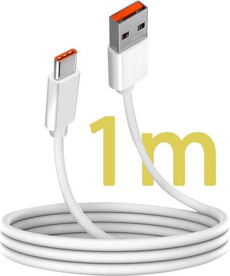 Original Oppo Supervooc 65W Weiß 1m USB zu USB-C Kabel