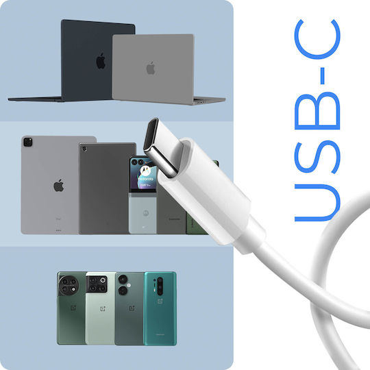 Google Original Google Usb-c To Usb-c Cable Charge Sync 1m White
