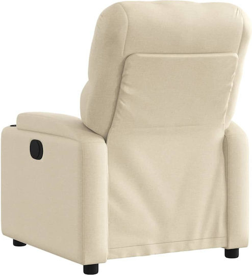 Relax Armchair with Footstool Cream 74x86.5x93.5cm
