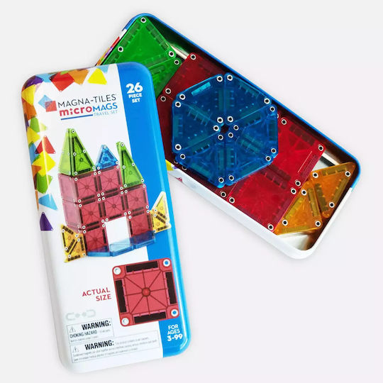 Magna-Tiles Μαγνητικό Παιχνίδι Κατασκευών Micromags Travel Set για Παιδιά 3+ Ετών