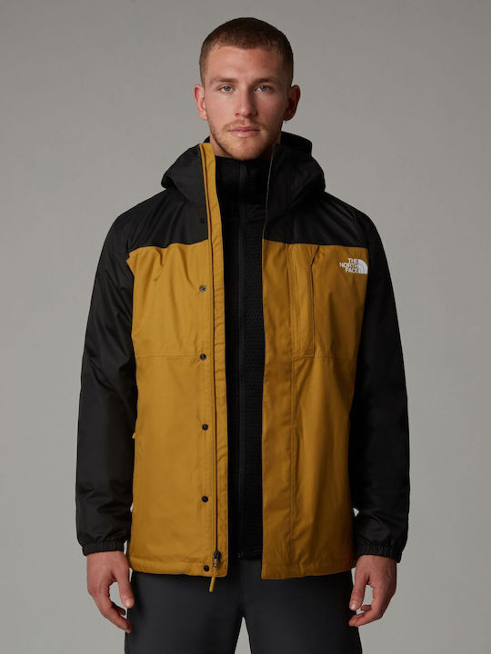 Quest Triclimate 3 in 1 Winter Jacket Waterproof and Windproof Amber Green, Tnf Black