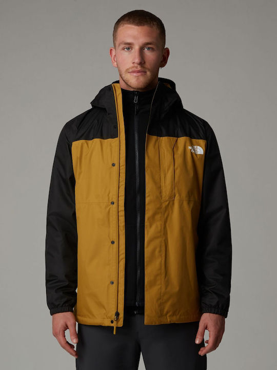 Quest Triclimate 3 in 1 Winter Jacket Waterproof and Windproof Amber Green, Tnf Black