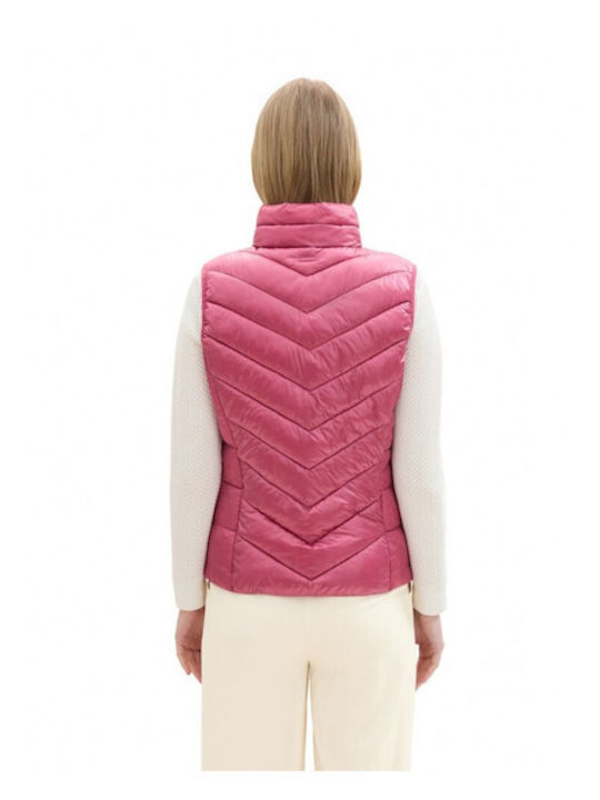 Tom Tailor Women's Short Puffer Jacket for Winter Pink