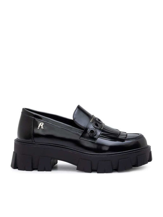 Cable Lackleder Damen Mokassins in Schwarz Farbe