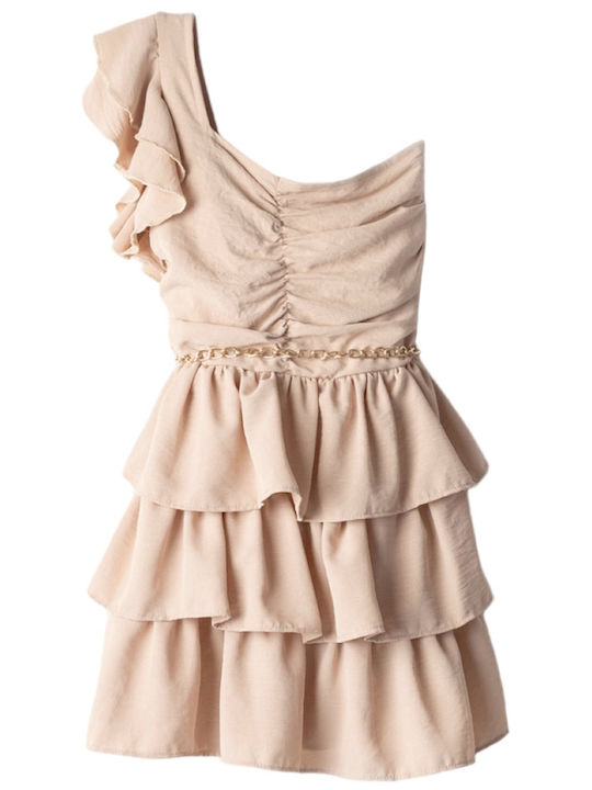 Evita Children's Dress Μarigold Beige