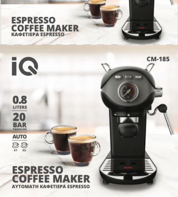 IQ CM-185 Mașină Espresso 1050W Presiune 20bar Neagră