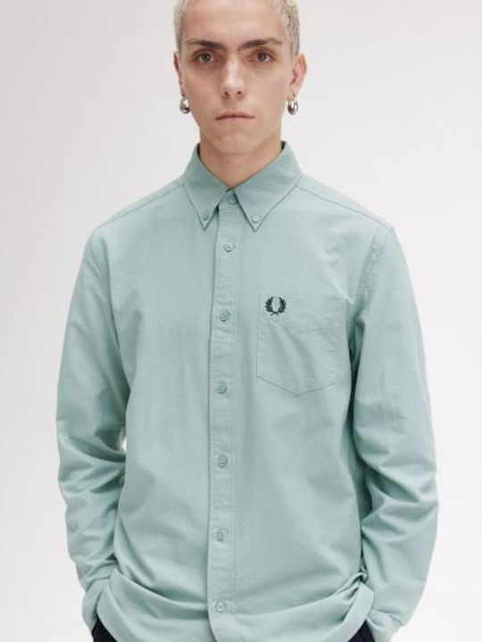 Fred Perry Cămașă Bărbătească Silver Blue