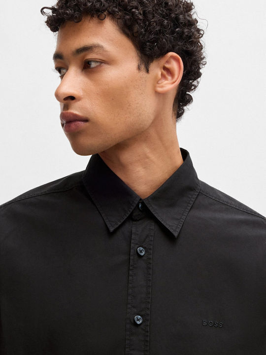 M Relegant 6 M Long-sleeved Cotton Shirt Black