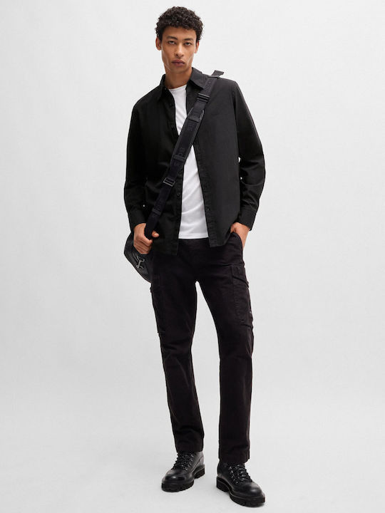 M Relegant 6 M Long-sleeved Cotton Shirt Black