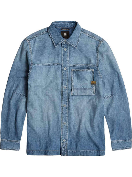Langärmlig Jeans Hemd Denim