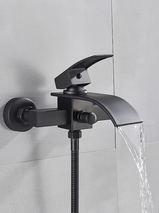 Schwanenarmatur-Set Waschbecken Dusche Typ M52 Matt Schwarz Größe 20 cm