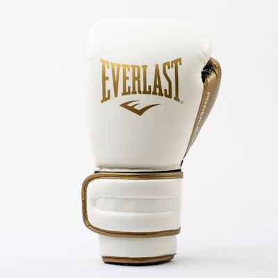 Everlast Powerlock 2 Synthetic Leather Boxing Competition Gloves White