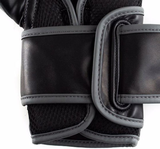 Everlast Powerlock 2 Γάντια Πυγμαχίας από Συνθετικό Δέρμα για Αγώνα Μαύρα