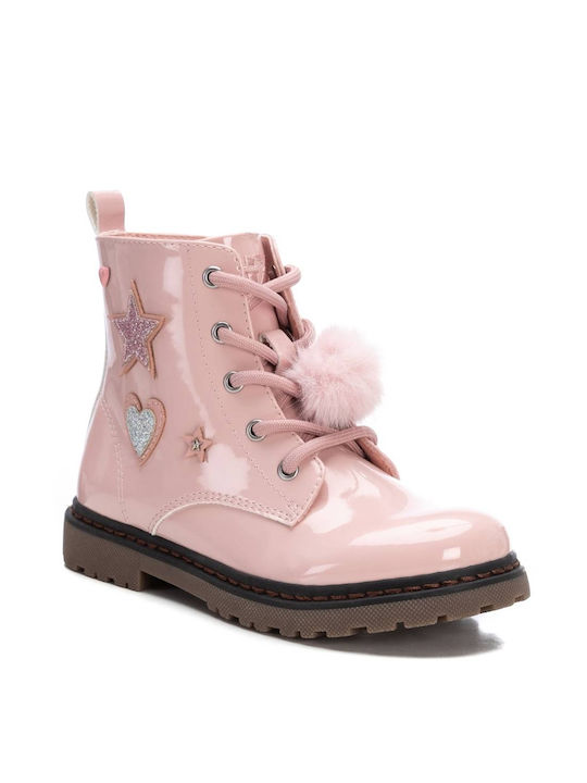 Xti Kids Patent Leather Boots Pink