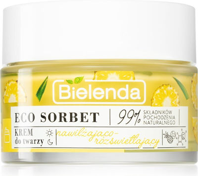 Bielenda Eco Sorbet Pineapple fără culoare Light Hidratantă Cremă Pentru Față cu Vitamina C 50ml