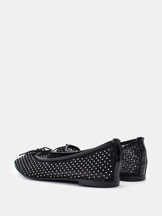 Luigi Pointy Ballerinas Black