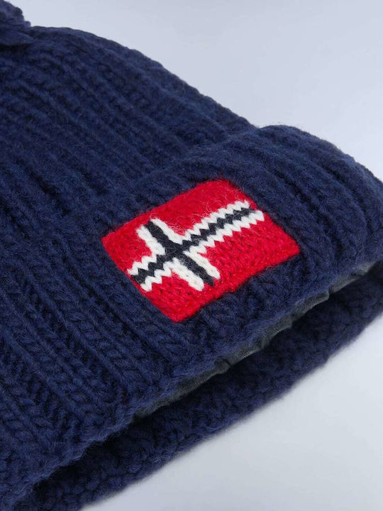 K Semiury 6 Kids Beanie Knitted Navy Blue