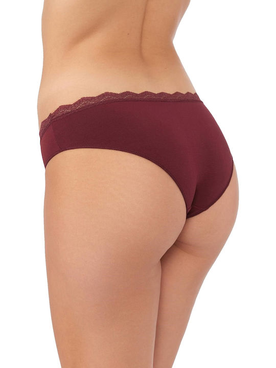 Minerva Damen Slip 2Pack Bordeaux-Anthracite