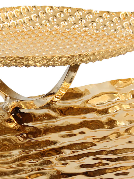 Keskor Metallic Decorative Platter Gold 25x16x8cm