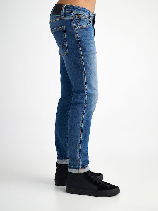 Men's Jeans Pants Elastic Tapered Slim Fit Sapphire