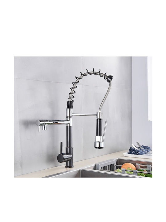 Küchenarmatur Zähler mit Spirale Schwarz Küchenarmatur Zähler mit Spirale Schwarz