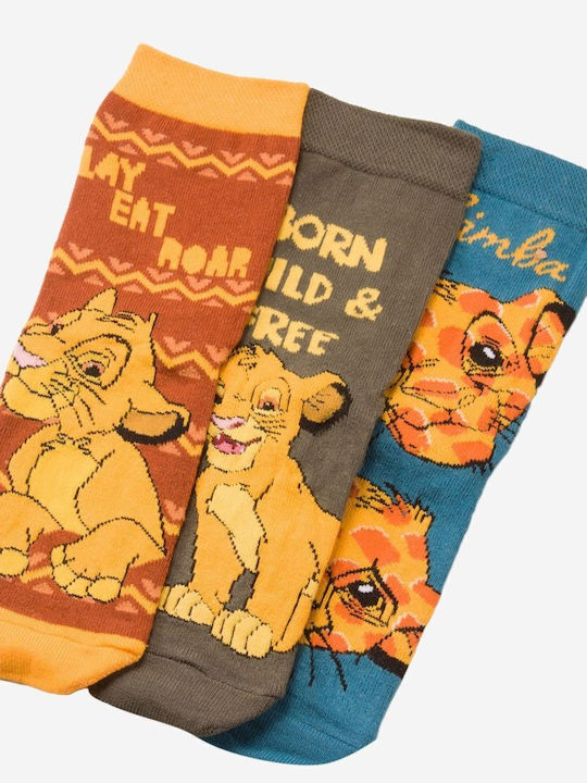 Disney Kids' Socks Knee-High Lion King Colorful 3 Pairs