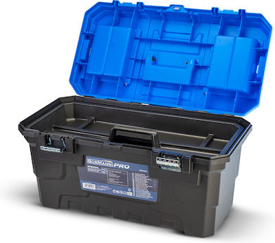 Bormann Pro Hand Toolbox Plastic with Tray Organiser W58.5xD32xH30cm 054313